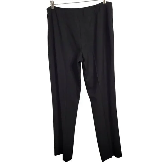 Ralph Lauren Womens Black Label Sz 12 Pants Career Flat Front Side Zip Wide Leg - Picture 2 of 10